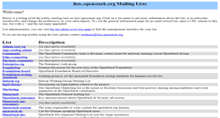 Desktop Screenshot of lists.openstack.org